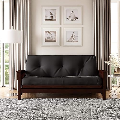 Colchón de resortes para futón DHP 6pulgadas con espuma CertiPUR certificada en EEUU merlot Poliéster Chocolate