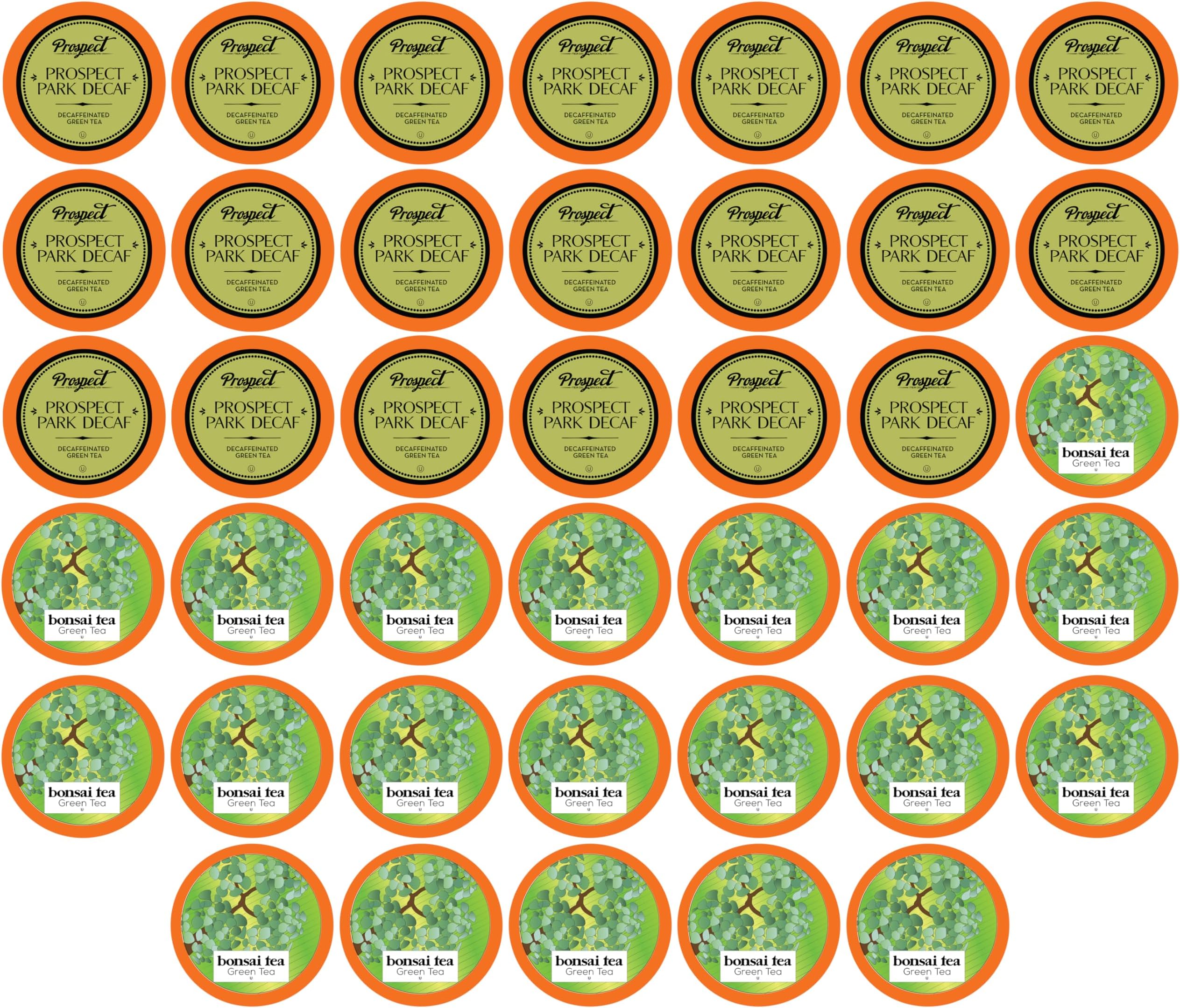 Two Rivers Assorted Tea Go Green Tea Pods Variety Sampler Pack for Keurig K Cup Brewers, 40 Count