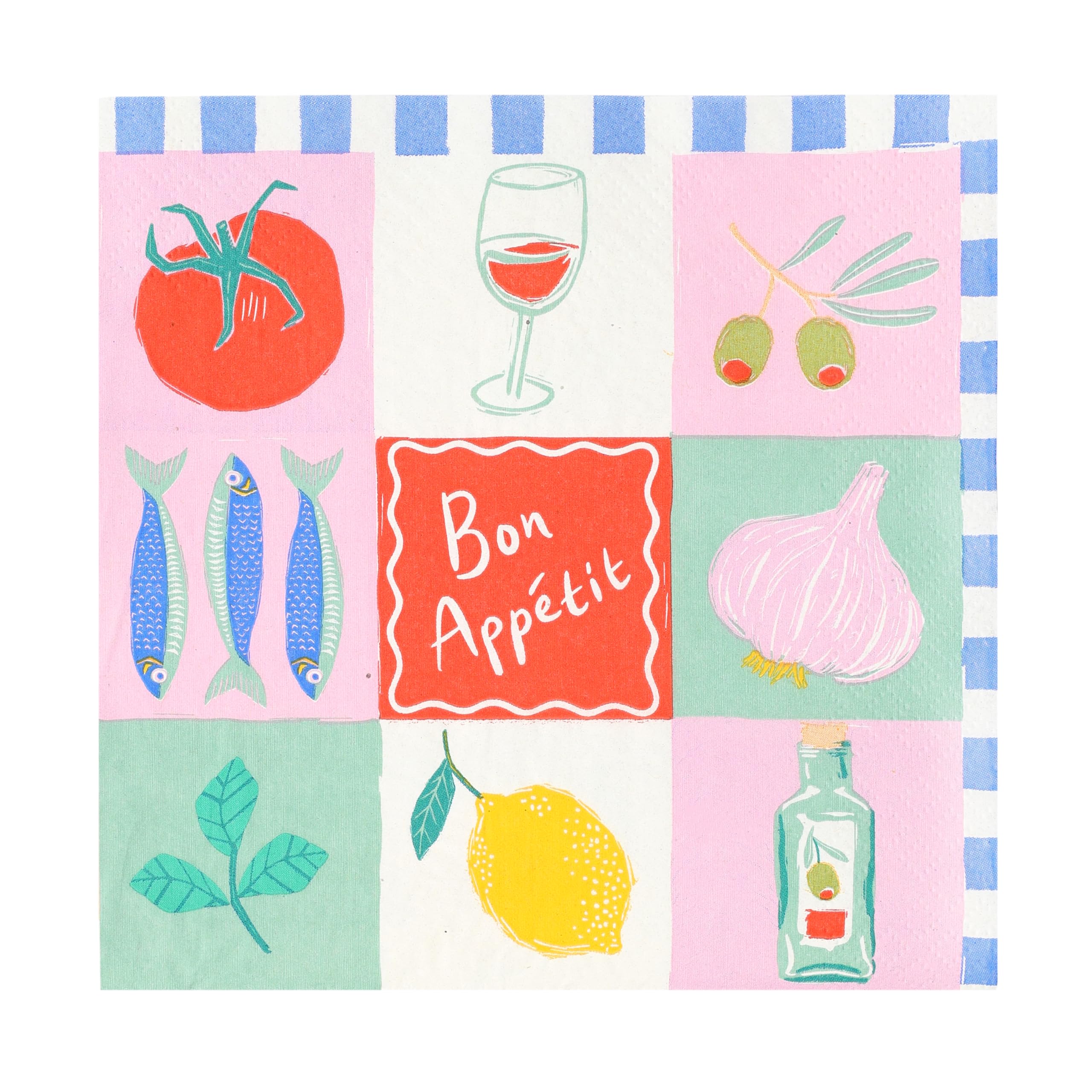 Talking Tables 20 x Summer Napkins, Paper Serviettes for Picnics & Al Fresco Dining Eco-Friendly & Recyclable, Ideal for Birthday Buffet, Weddings, BBQ, Decoupage 3ply 33cm, White