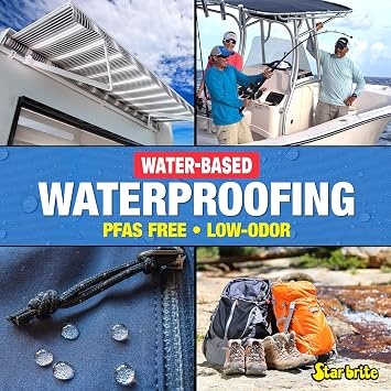 STAR BRITE Water-Based Waterproofing & Fabric Protectant - Low Odor Waterproofer for All Materials- 1 GAL (082200)