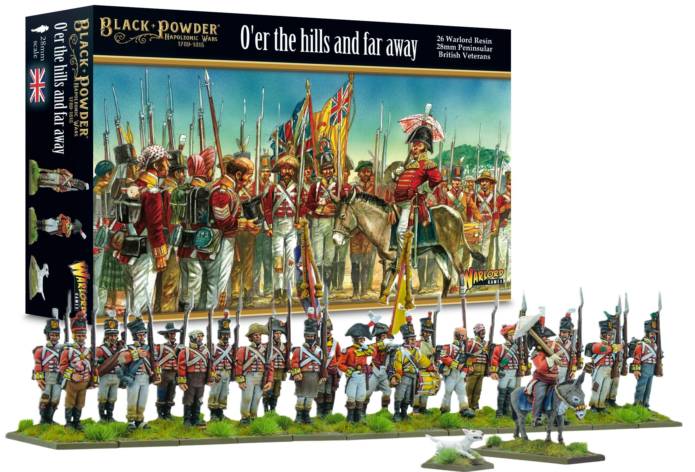 O'er The Hills and Far Away (British Peninsular Veterans) - 28mm Scale Miniatures for Black Powder Highly Detailed Napoleonic Era for Table-top Wargaming