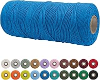 Vista 86 de JeogYong Cordón de macramé de un solo hilo 1mm x 426 yardas (1279 pies) Cuerda de algodón suave Hilo de macramé de 1 mm, suministros de macramé