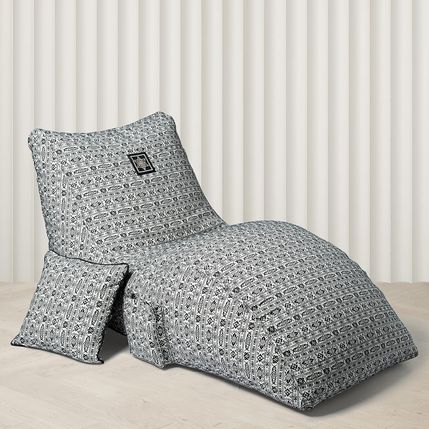 100 Cotton Jacquard Lounger Bean Bag Without Beans with Spill