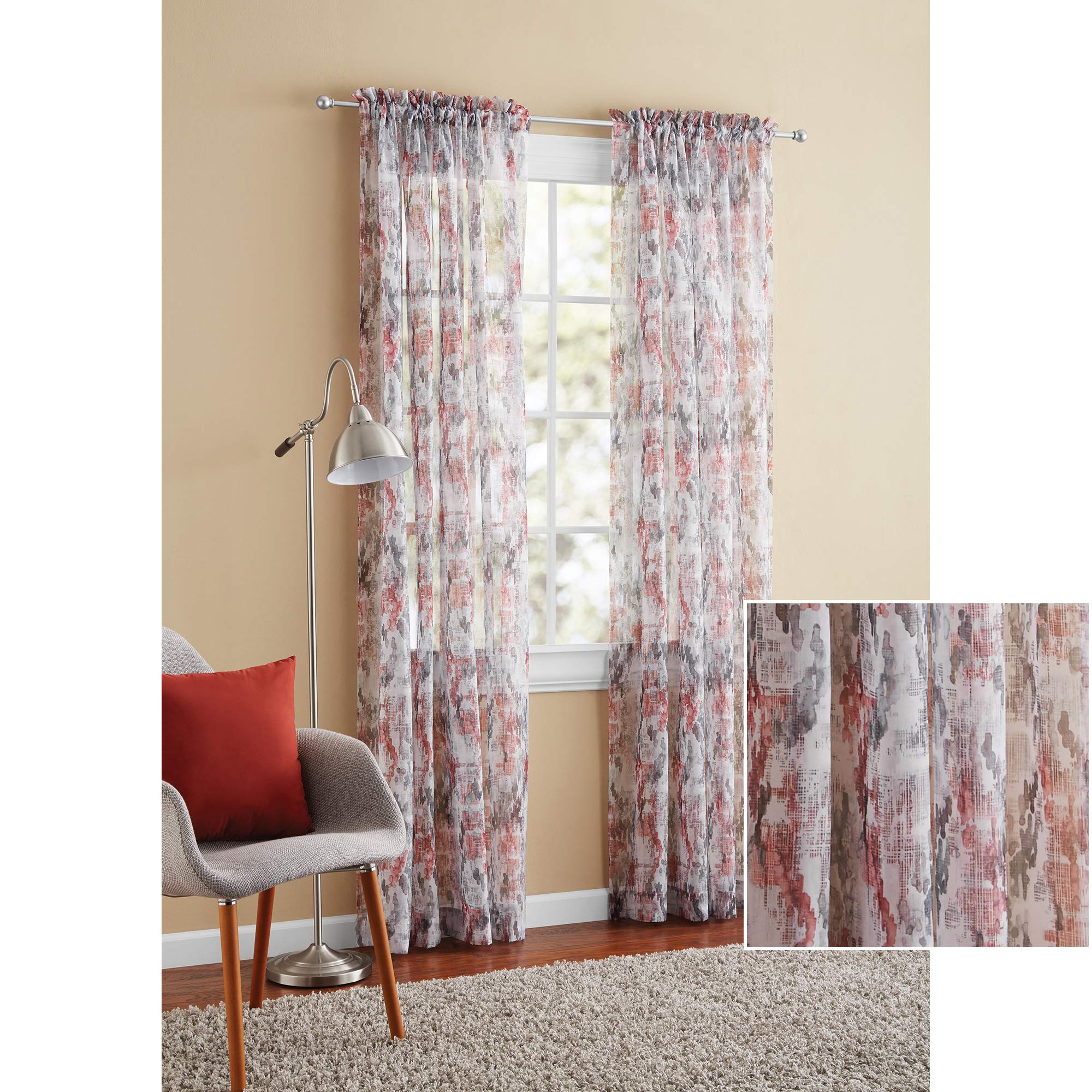 Mainstays Sheer Curtains Curtains & Drapes