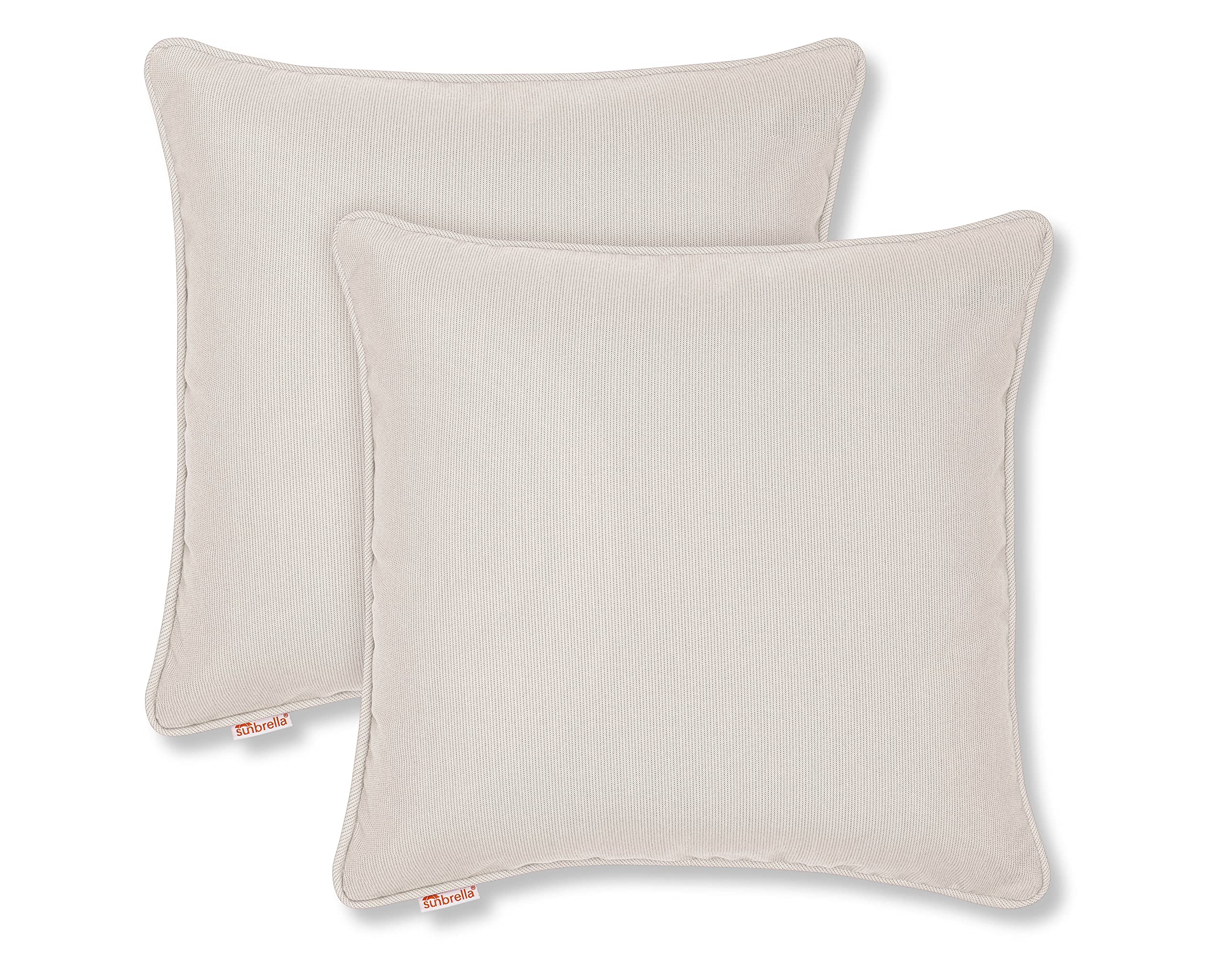 Austin Horn Classics Sunbrella Eggshell Corded-Edge 20-inch Indoor/Outdoor Pillow Cover (Set of 2) Sunbrella Acrylic Fabric - Insert Not Included