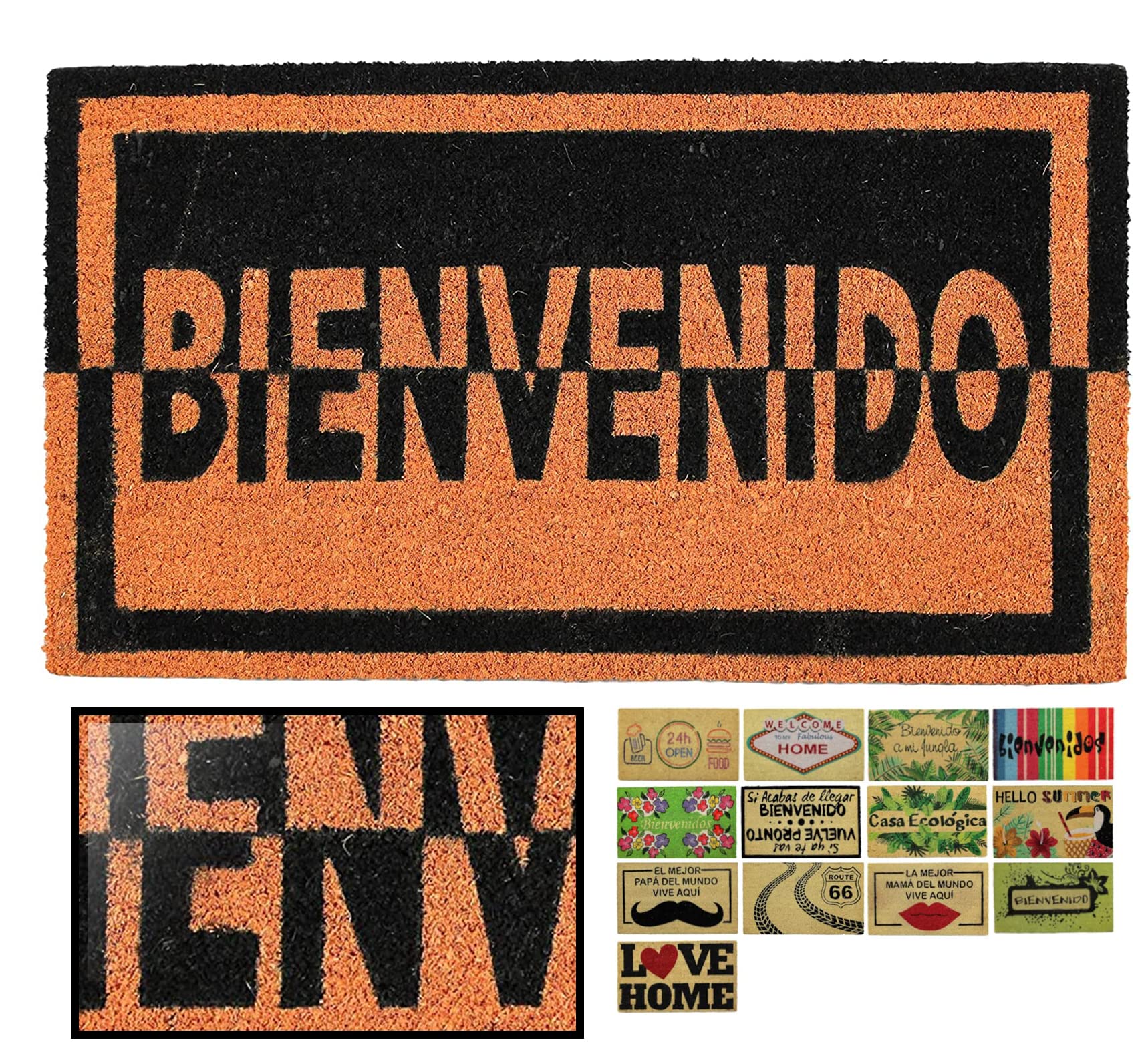 LUA VIKA Zerbino ingresso esterno cocco - Home - 40x70 cm - tappeto ingresso esterno casa - zerbino cocco - zerbini moderni e originali