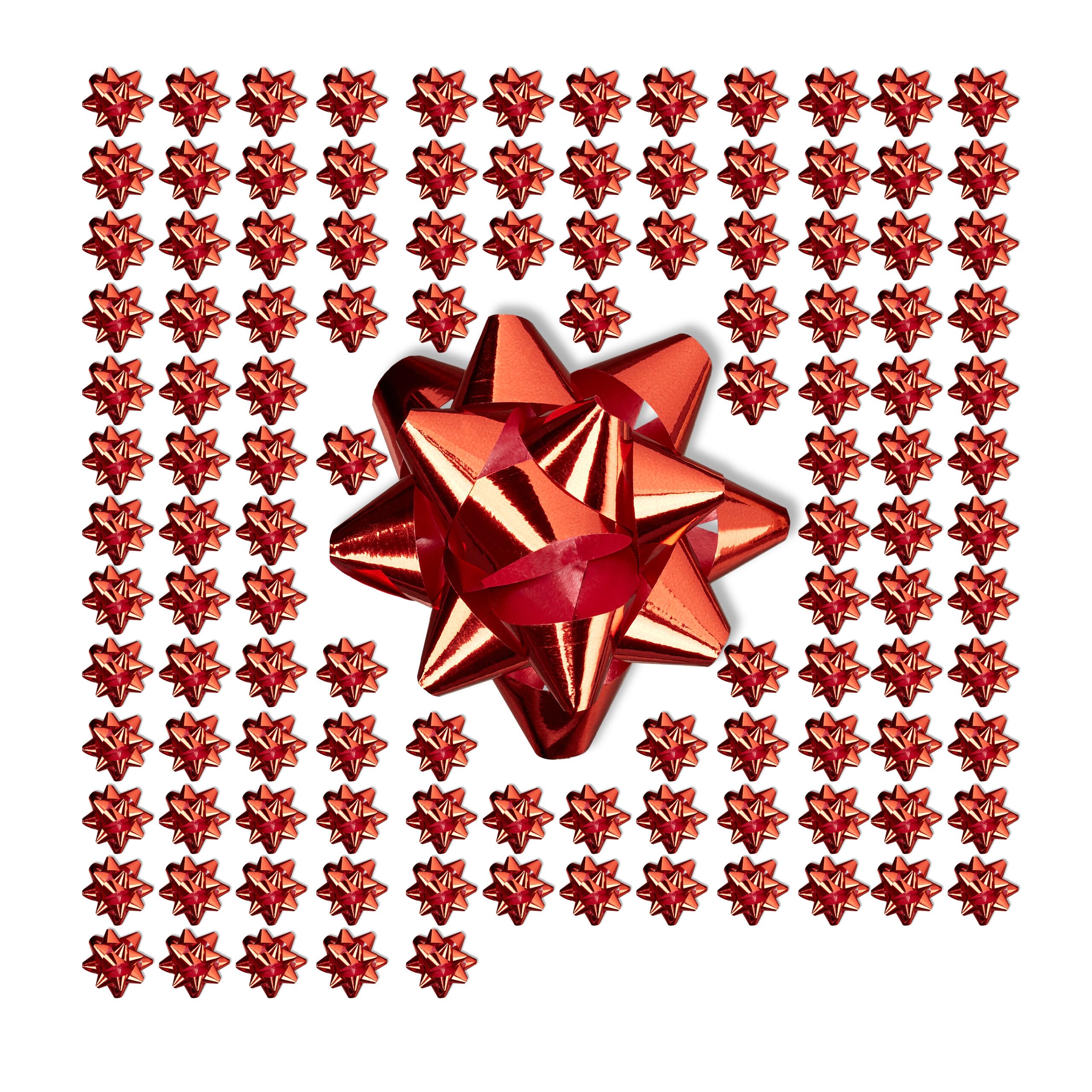 100 PCS Noeud Cadeau Noel - 2.5CM Noeud Emballage Cadeau