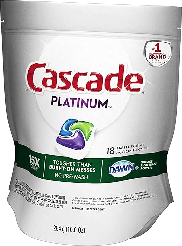 Miniatura 31 de Cascade Cápsulas Platinum para lavavajillas, detergente para lavavajillas, Actionpacs, Fresh, 62