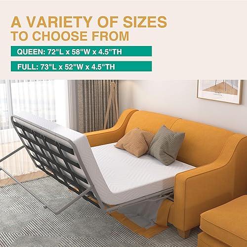 Miniatura 3 de Dyonery Colchón matrimonial de 8 pulgadas, colchón de carbón de bambú de espuma viscoelástica en una caja, colchón refrescante con infusión de gel