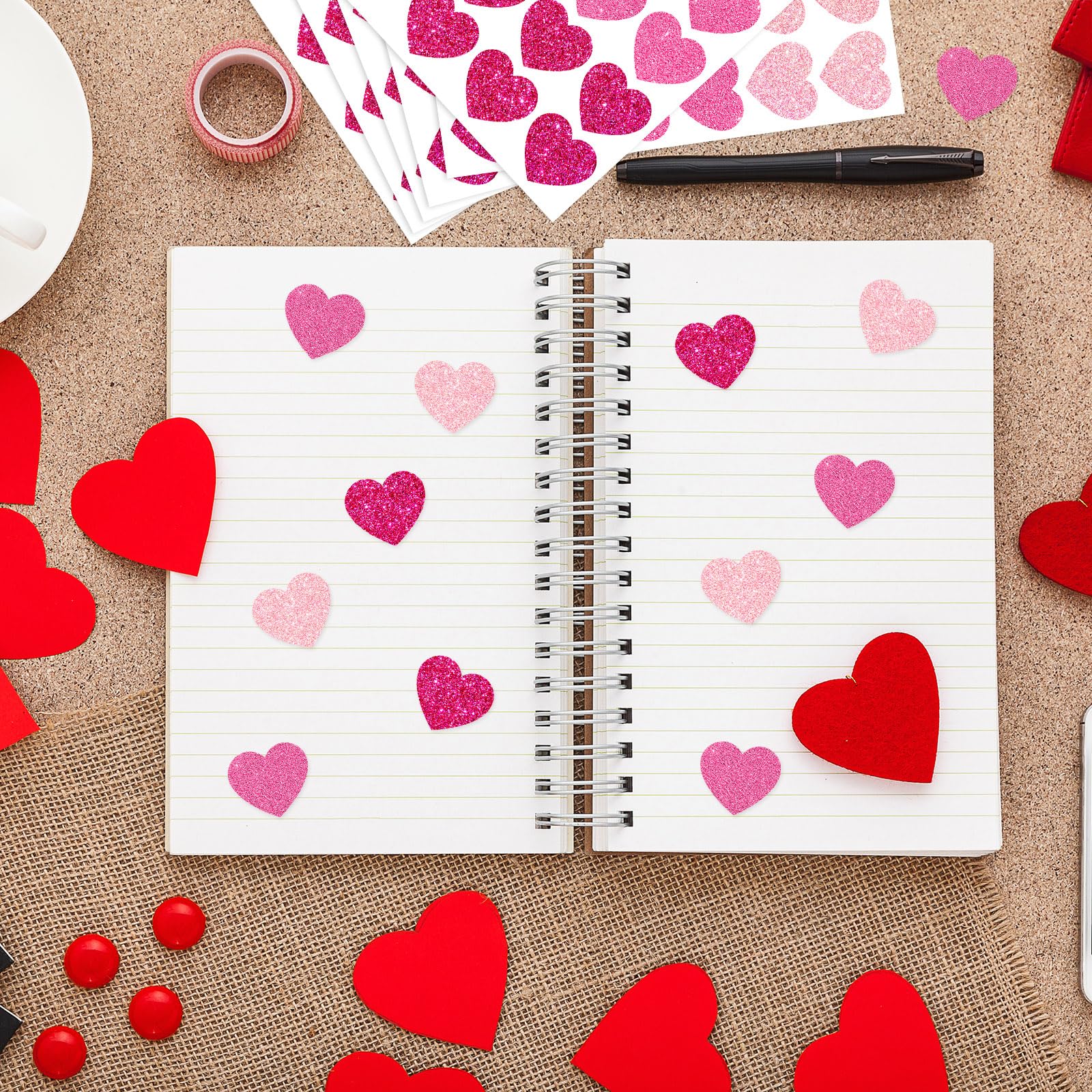 Amazon.com: JarThenaAMCS 300Pcs Valentine's Day Glitter Pink