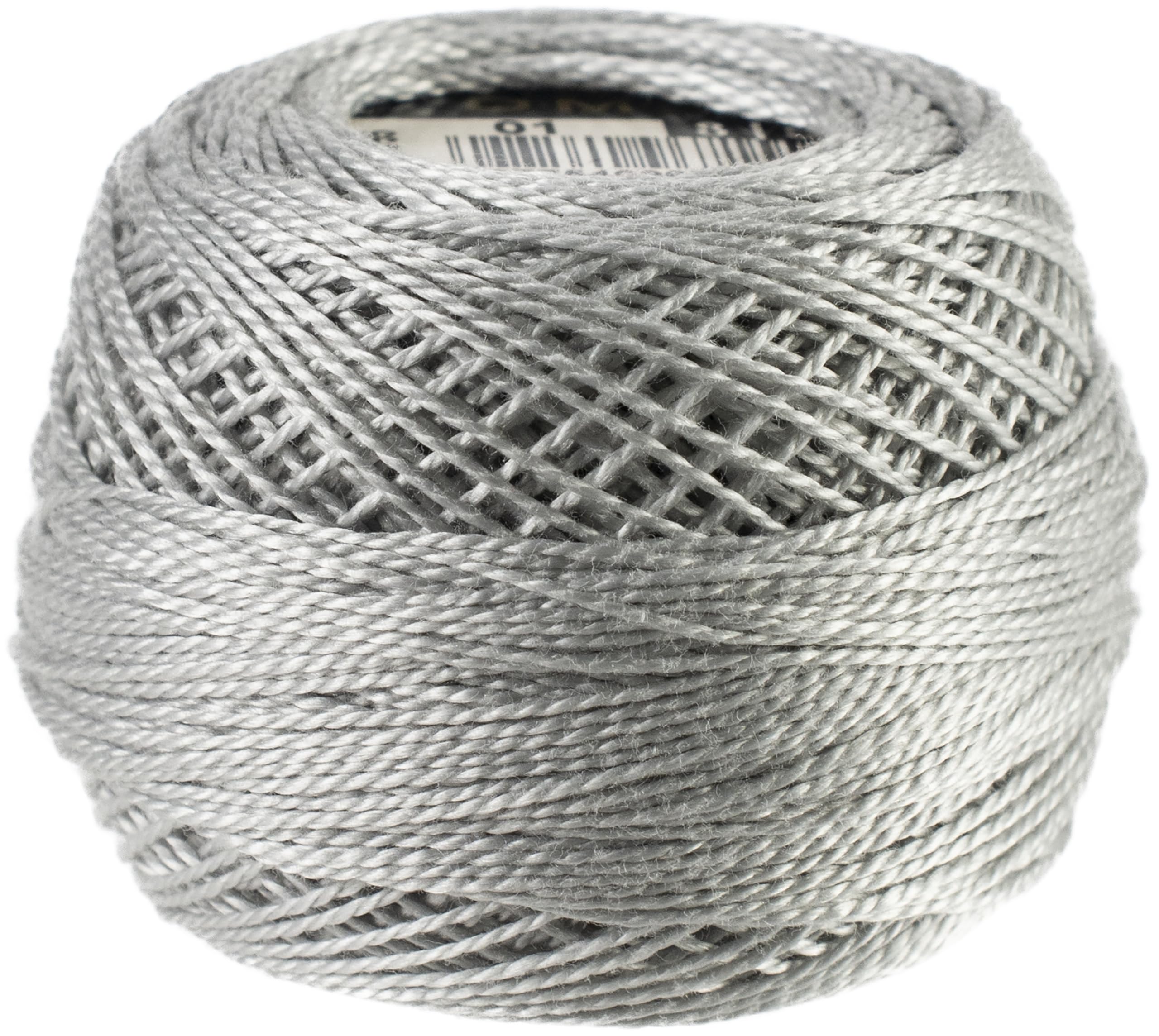 DMC Pearl Cotton Ball Size 8 87yd-White Tin