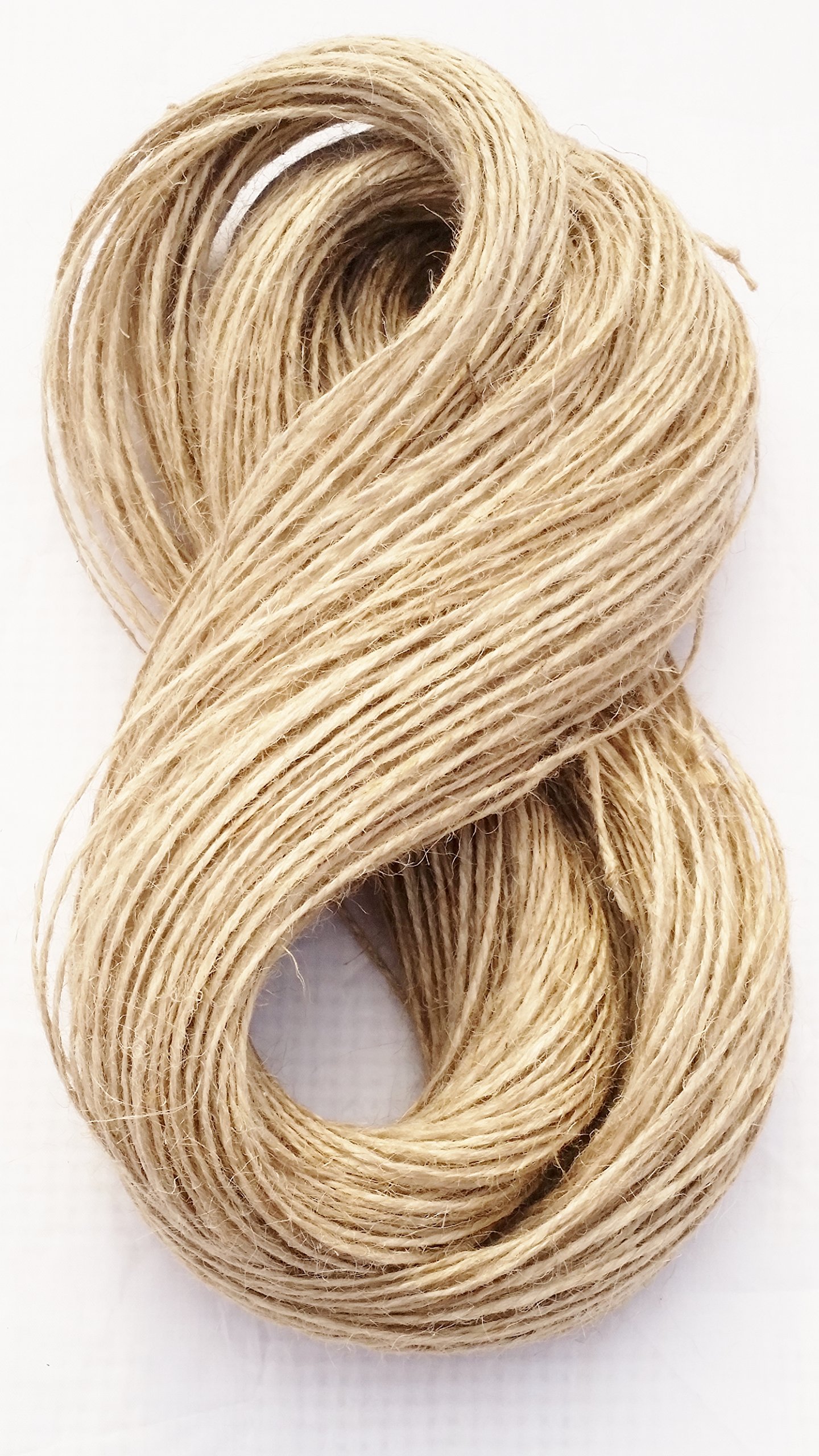 50M 2ply Jute Twine Sisal String Soft Natural Brown Burlap Hessian Rustic Cord