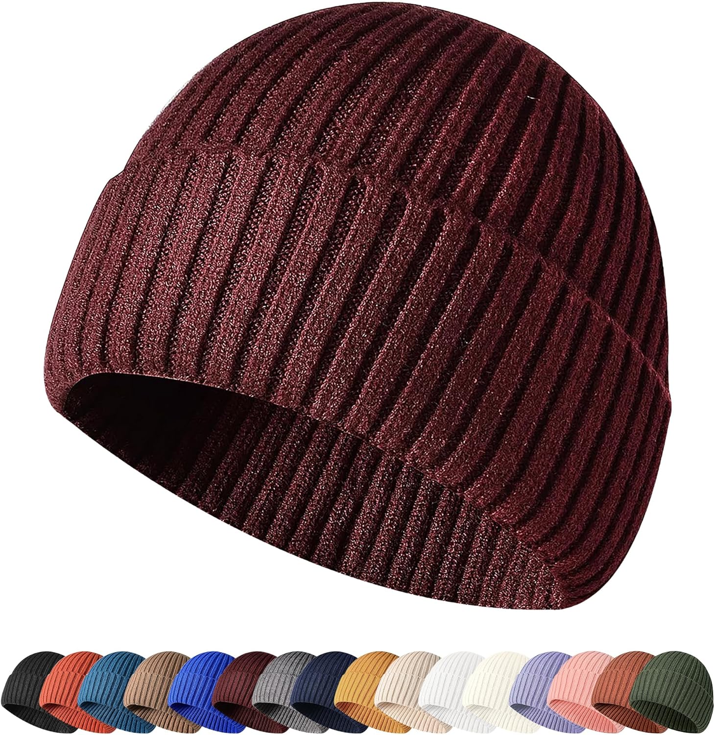 HiRui Knit Beanie for Men Women Kids, Winter Hats Warm Classic Daily Skull Caps