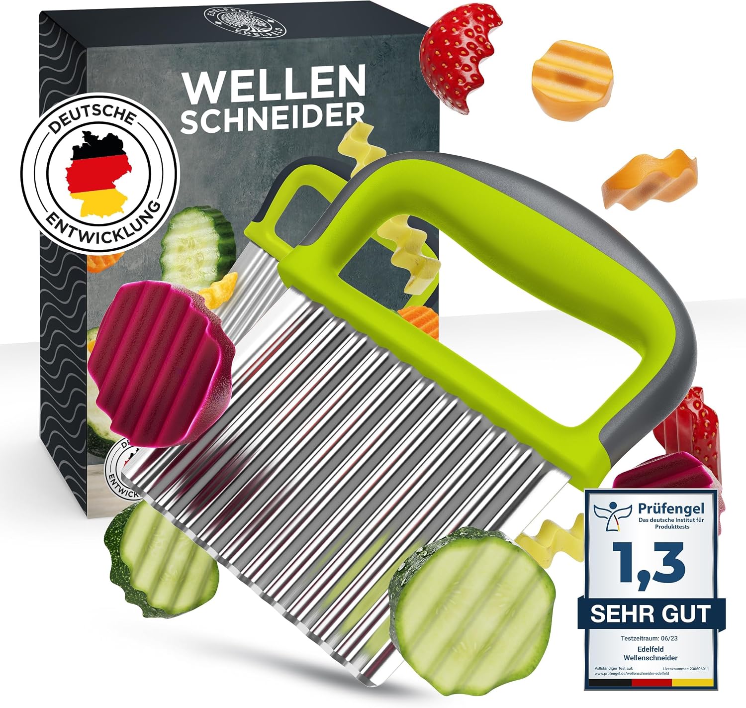 Wellenschneider-Set, 2-teilig | Edelstahl-Messer Für Pommes & Gewelltes Gemüse