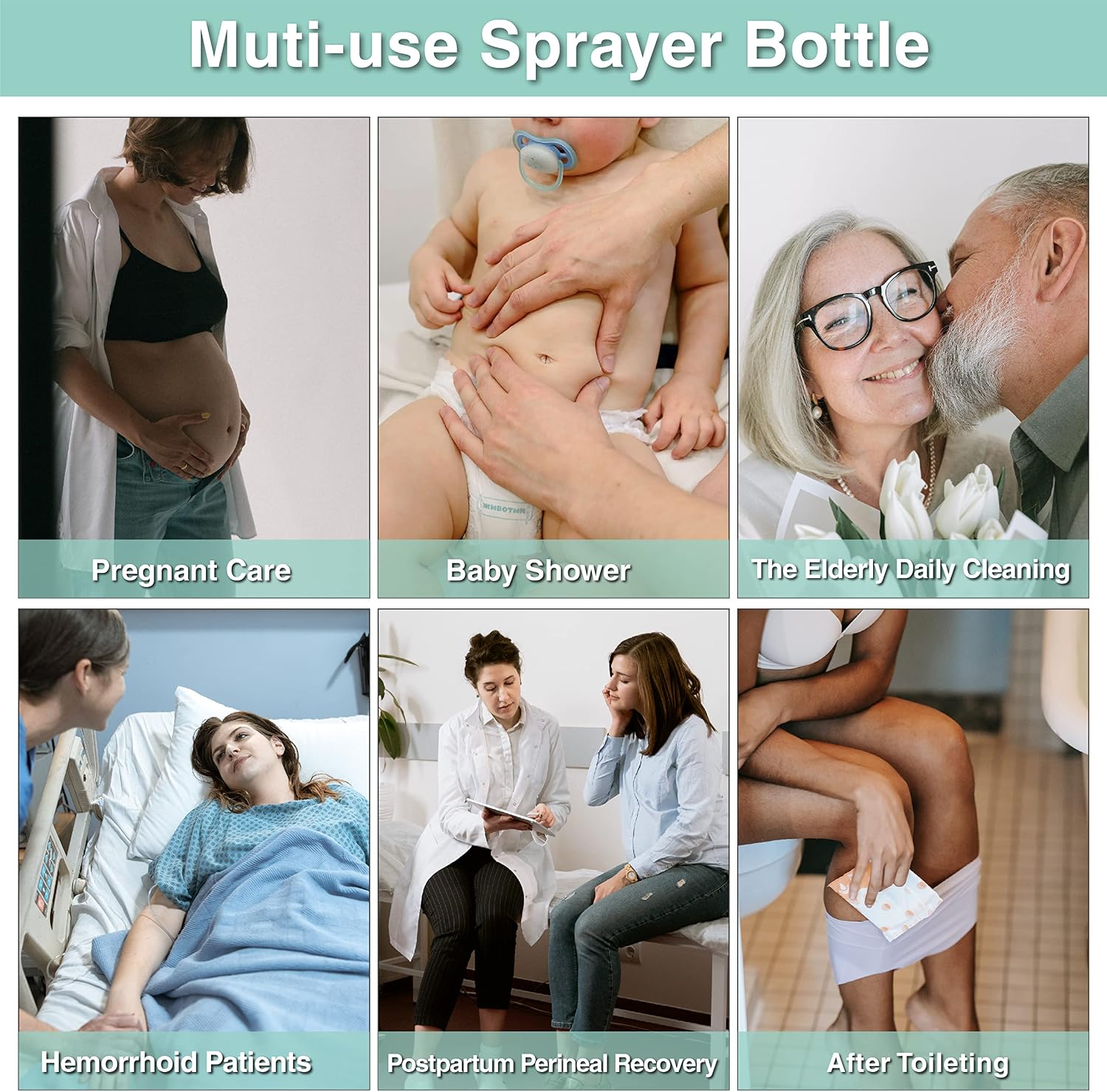 TopQuaFocus Nettoyage Portable Post-Partum - Pulvérisateur Douche pour Femmes et Bébés, Conception Ergonomique - Image détaillée