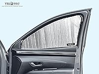 Vista 22 de YelloPro Auto Parasol reflectante para parabrisas delantero de ajuste personalizado para Hyundai Santa Cruz 2022, 2023, 2024 2025, camión, reflector