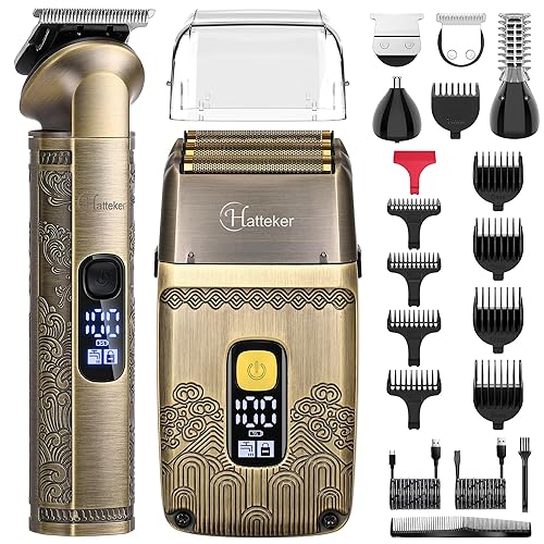 Hatteker Professional Hair Clipper Electric Razor Foil Shavers for Men