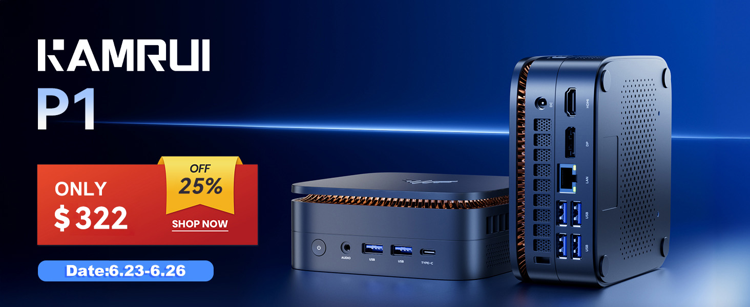 Amazon.com: KAMRUI Pinova P1 Mini PC, W-11 Pro AMD Ryzen R2544