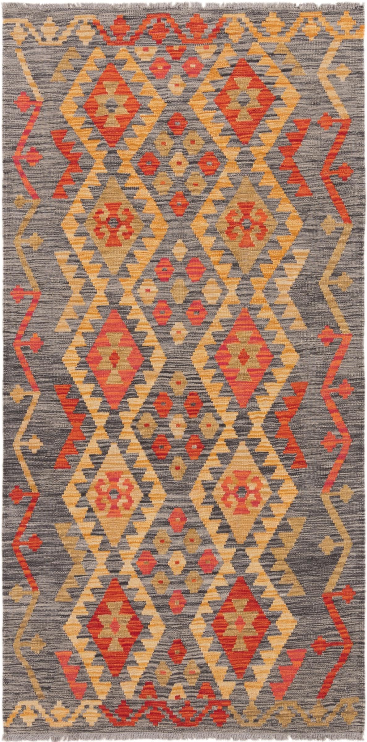 Kilim Afghan Tapis de Passage en Laine 102x207 pour Sublimer votre Entrée