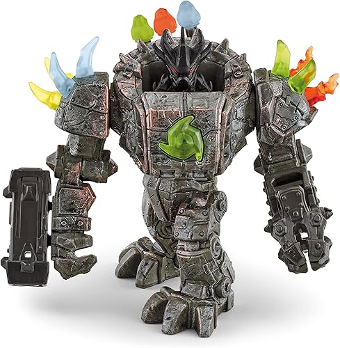 Vista 9 de Schleich Eldrador - Robot monstruo de juguete de 3 piezas para niños y niñas a partir de 7 años, mini criaturas Eldrador Shadow Ice Robot, multicolor