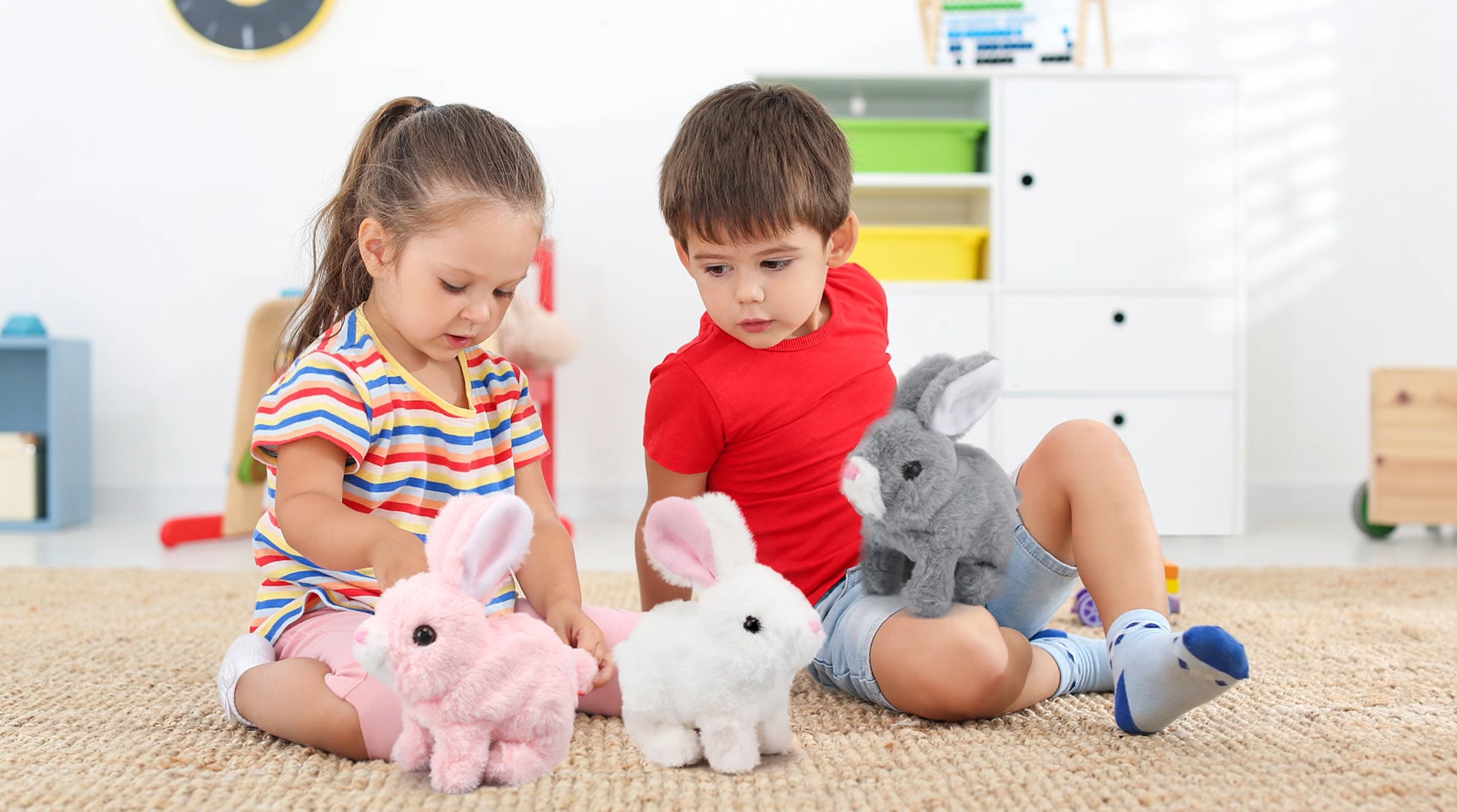 Amazon.com: Oeofuzep Hopping Walking Bunby Realistic Bunny Toy