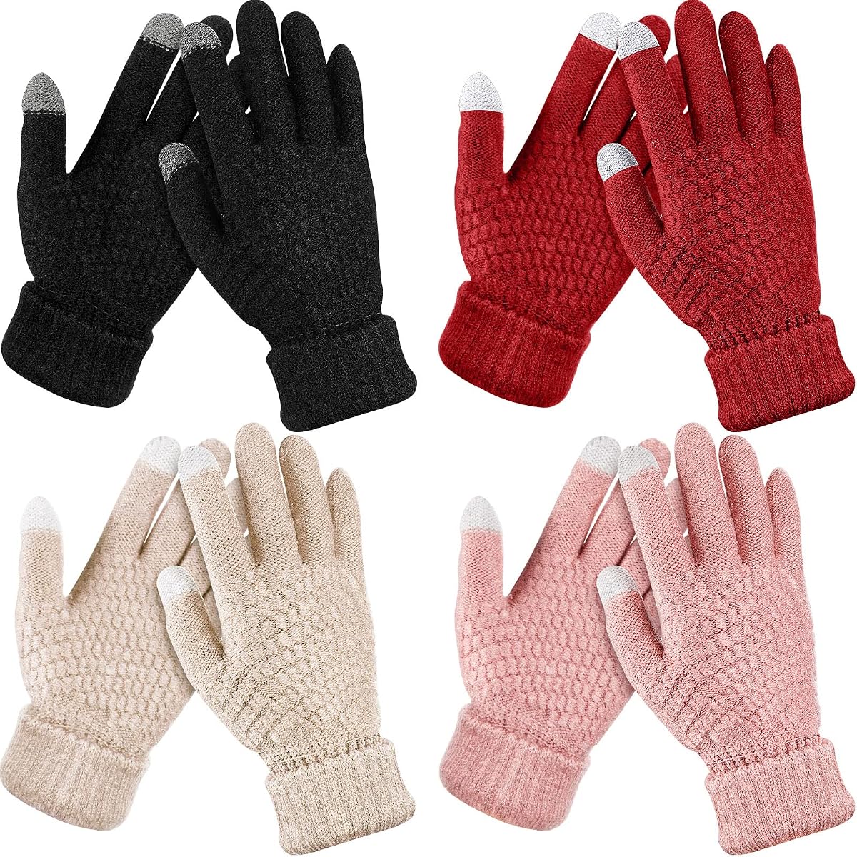 Guante de invierno para pantalla táctil para mujer