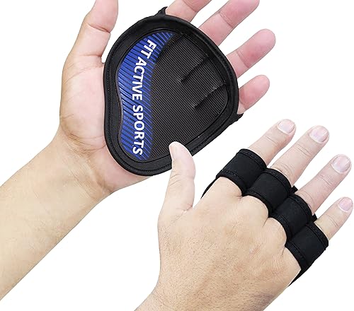 Miniatura 1 de Fit Active Sports Guantes de entrenamiento para gimnasio - Agarres duraderos de gimnasio y almohadillas de agarre - Acolchado de goma para evitar