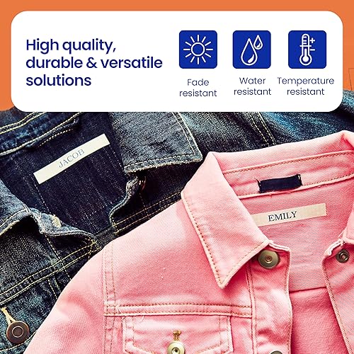 Miniatura 163 de Brother - Cinta de etiquetas laminadas P-touch M31, prémium, 0.47 pulgadas de ancho x 26.2 pies de largo, negra sobre transparente mate Negro sobre