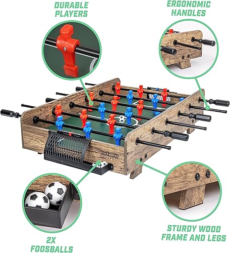 Miniatura 3 de GoSports 32 Inch Tabletop Foosball Game Set - Oak or Black