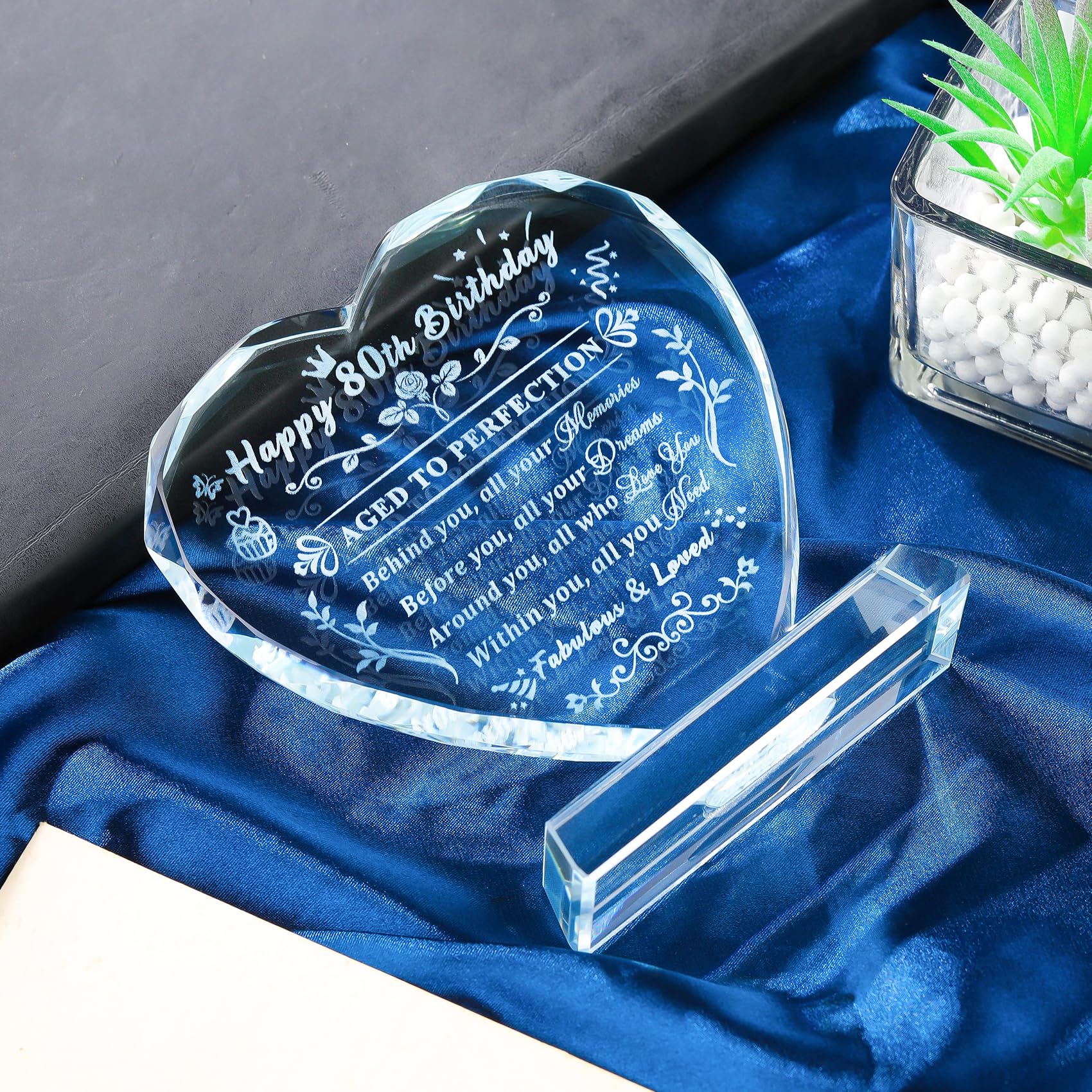 80th Birthday Crystal Clock Gift — Personalized Quartz Keepsake For 80-Year-Olds Born In 1945