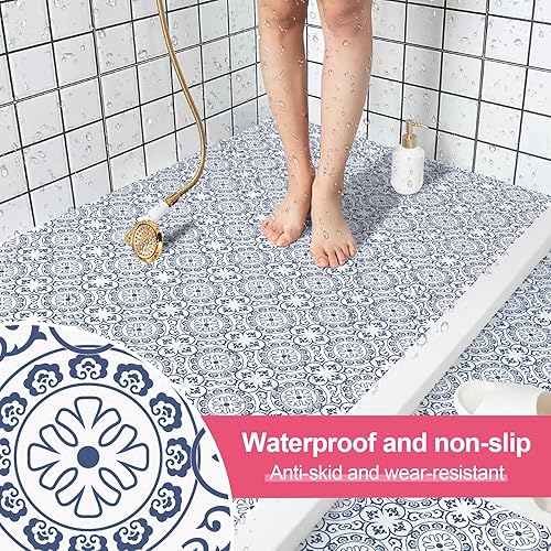 Miniatura 4 de Adhesivos autoadhesivos para suelo de 8 x 8 pulgadas, adecuadas para pared, piso, cocina, baño, casa de mascotas, chimenea, 10 hojas de calcomanías