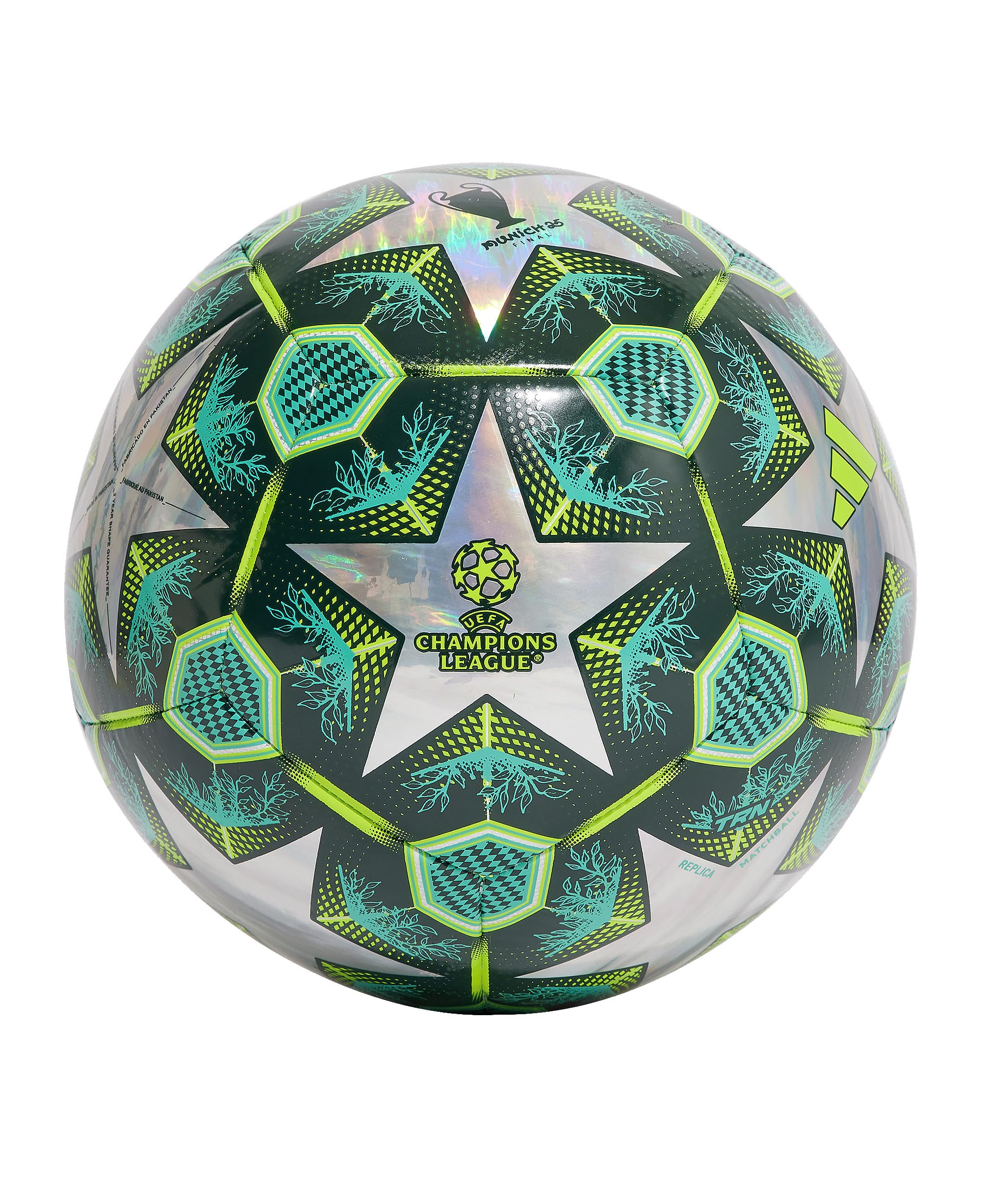 Adidas UEFA Champions League Training Foil Ball JH1280, Unisex Footballs, Green, 4 EU