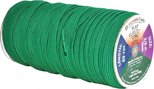 Vista 18 de Mandala Crafts - Rollo de cordón elástico plano para costura y manualidades Beige