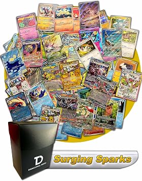 Surging Sparks Pokemon Compatible TCG Random Assortment Bundle || Ultra Rare + 30 Random Cards + Dan123yal Deck Box