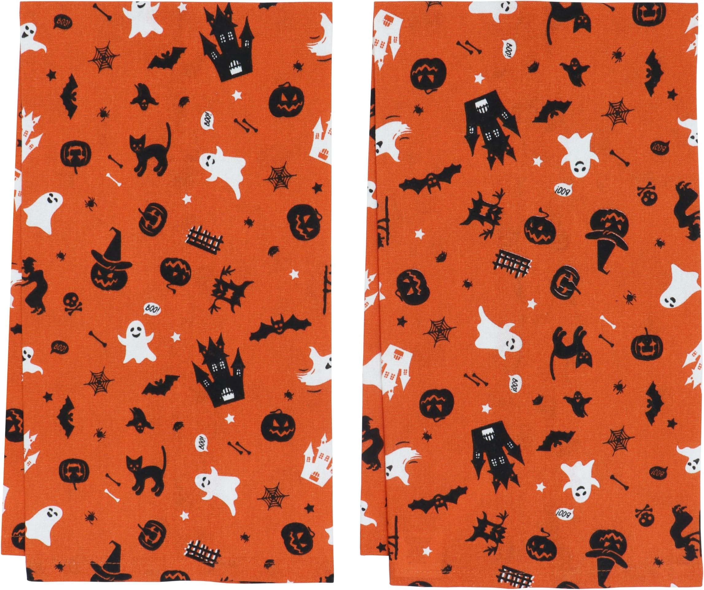 QIONG MENG Happy Halloween Kitchen Towels Set of 2 Funny
