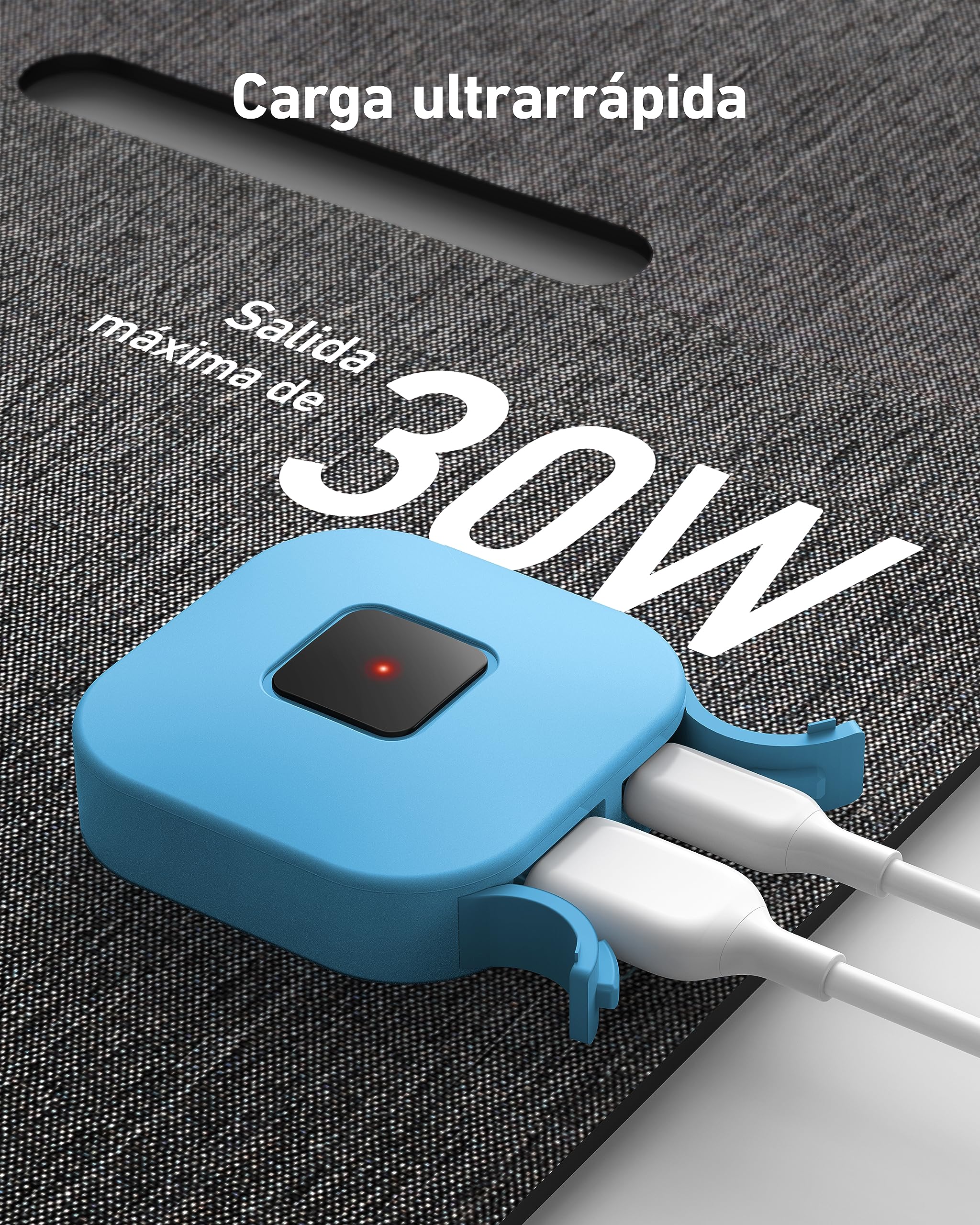 Anker Solix PS30 Panel Solar, Cargador Solar Plegable Portátil de 30W, Resistencia al Agua y al Polvo IP65, Carga Ultrarrápida, Carga 2 Dispositivos al Mismo Tiempo, para Acampada, Senderismo y
