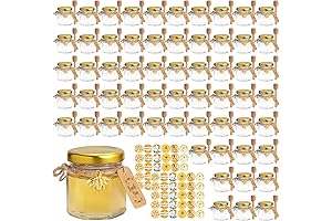 60Pcs Mini Honey Jars 1.5Oz Small Honey Jars In Bulk for Favors