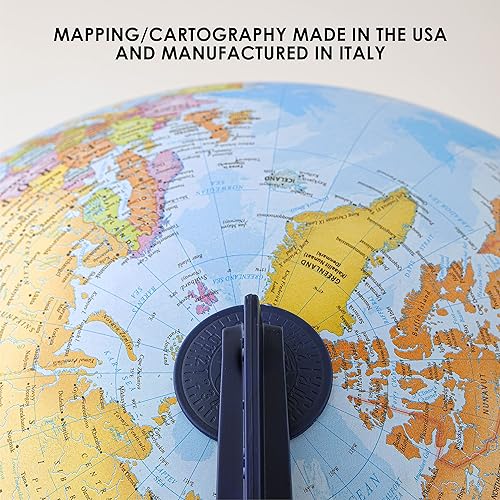 Miniatura 4 de Waypoint Geographic Scout+ con mapa, globo mundial para niños, globo decorativo para aula con soporte, más de 4000 lugares, interactivo de 12