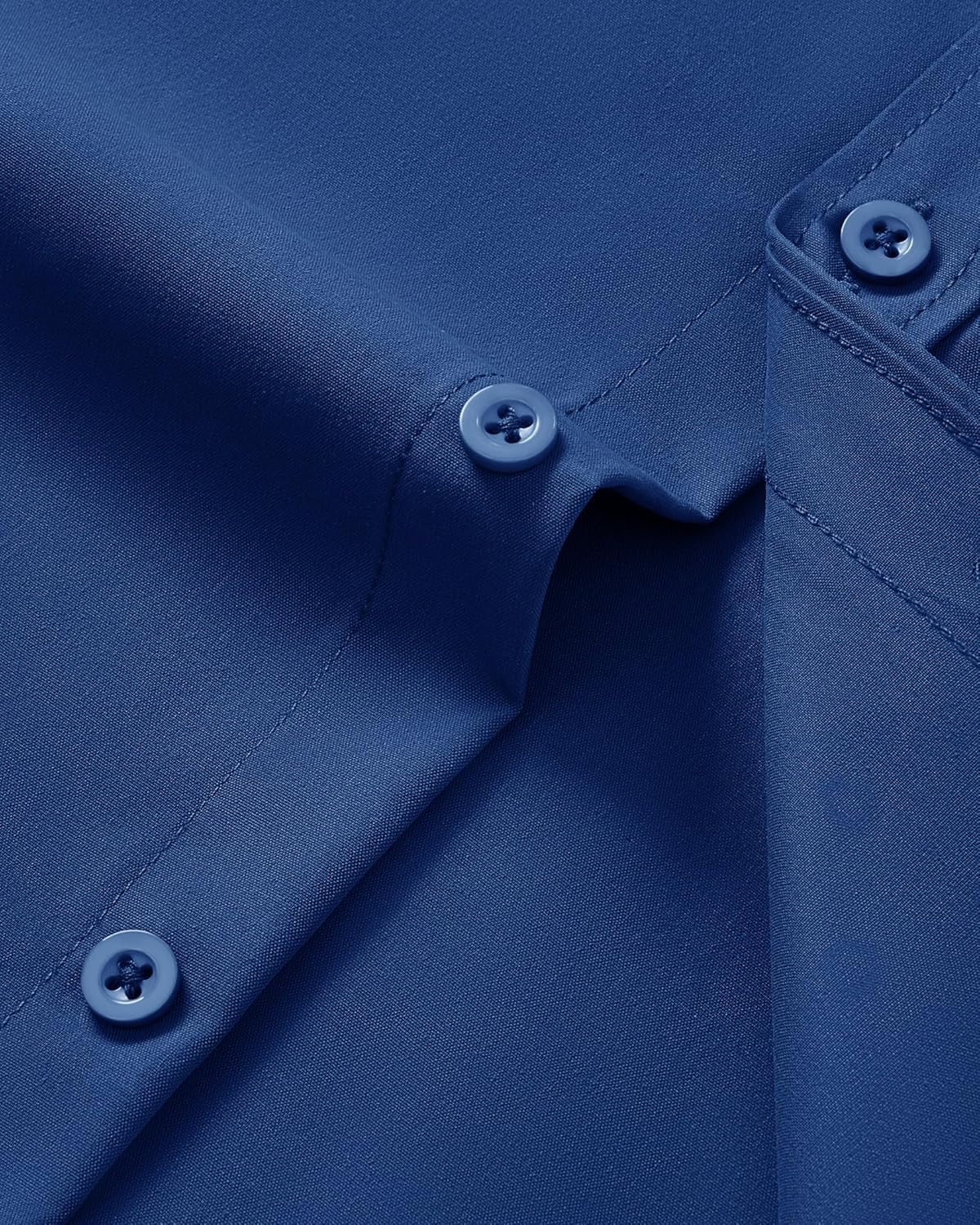 Alimens & Gentle Mens Short Sleeve Dress Shirt Wrinkle Free Wedding Business Casual Summer Button Down Shirt with Pocket - Image 5