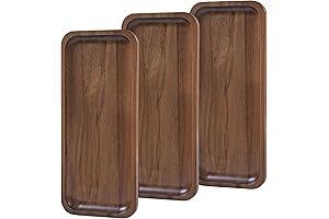 Acacia Wooden Tray Pack of 3: Embellish Spaces with Versatile Trays