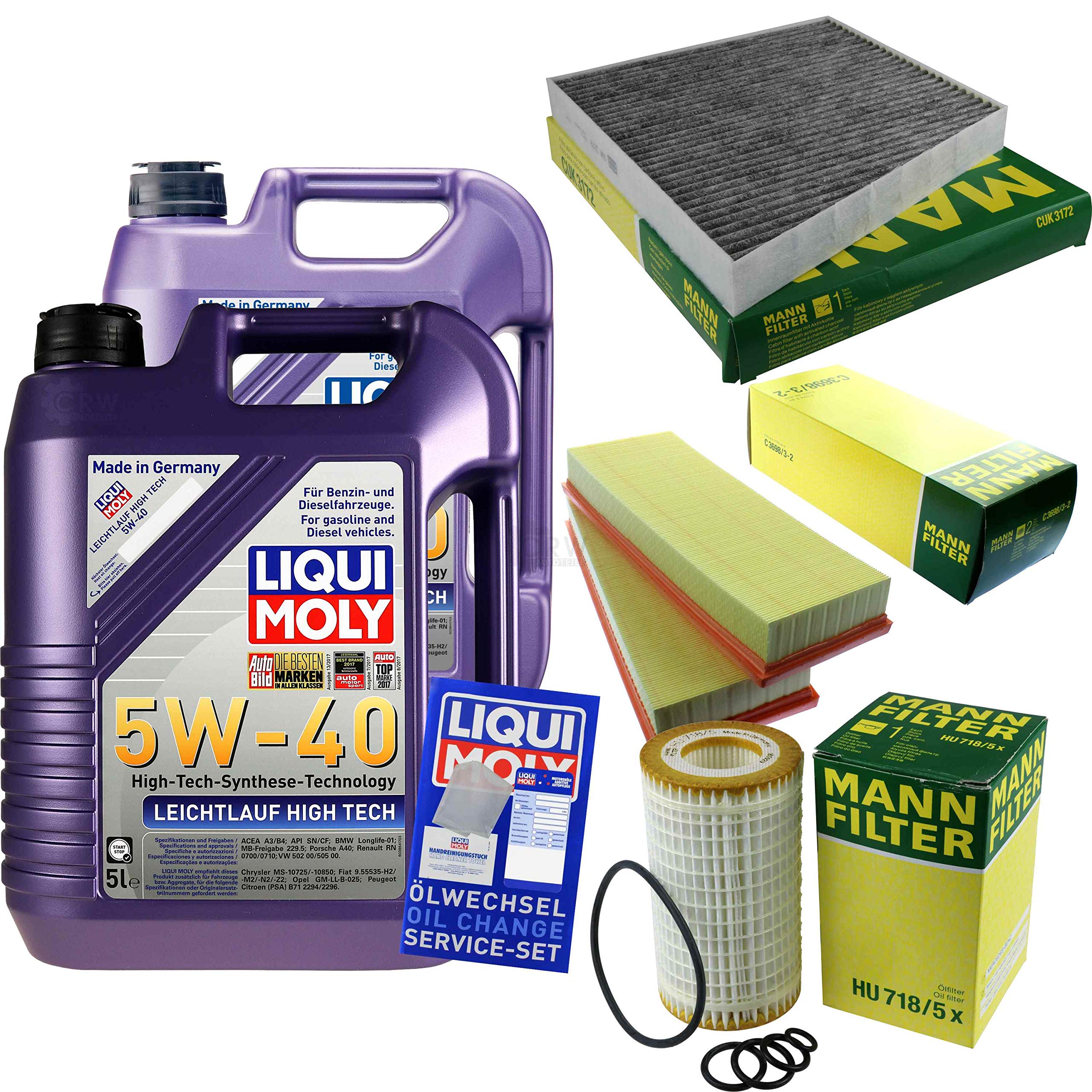 Pacchetto di ispezione 10 L LM LL High Tech 5W-40 + pacchetto filtro Uomo Classe E