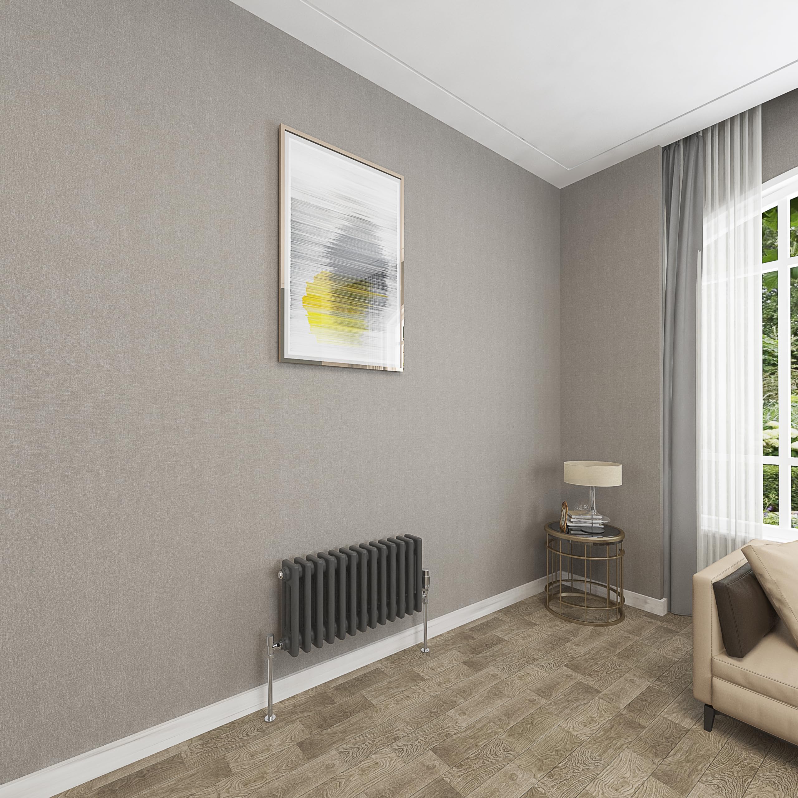 Sky bathroom 300x605mm 3 Column Radiator Horizontal Anthracite Cast Iron radiato Traditional Central Heating Radiator