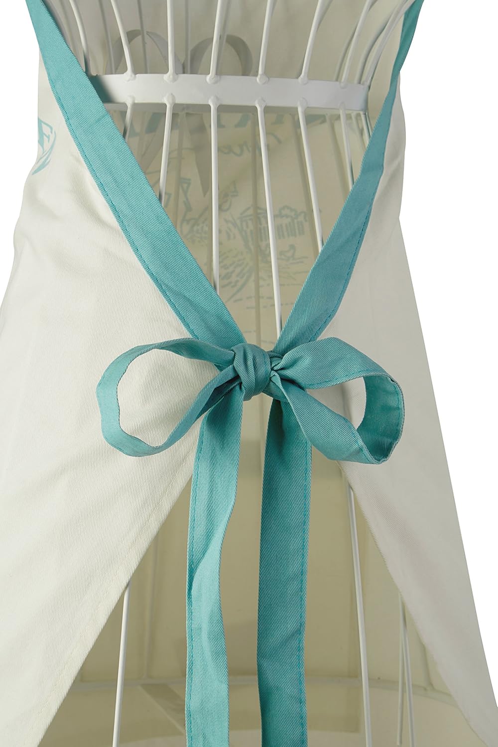 Premier Housewares Aprons for Women 100% Cotton Baking Apron Neck Strap Teal Kitchen Aprons Cooking Apron for Teenagers White Cotton Apron 87 x 69cm - Image 3