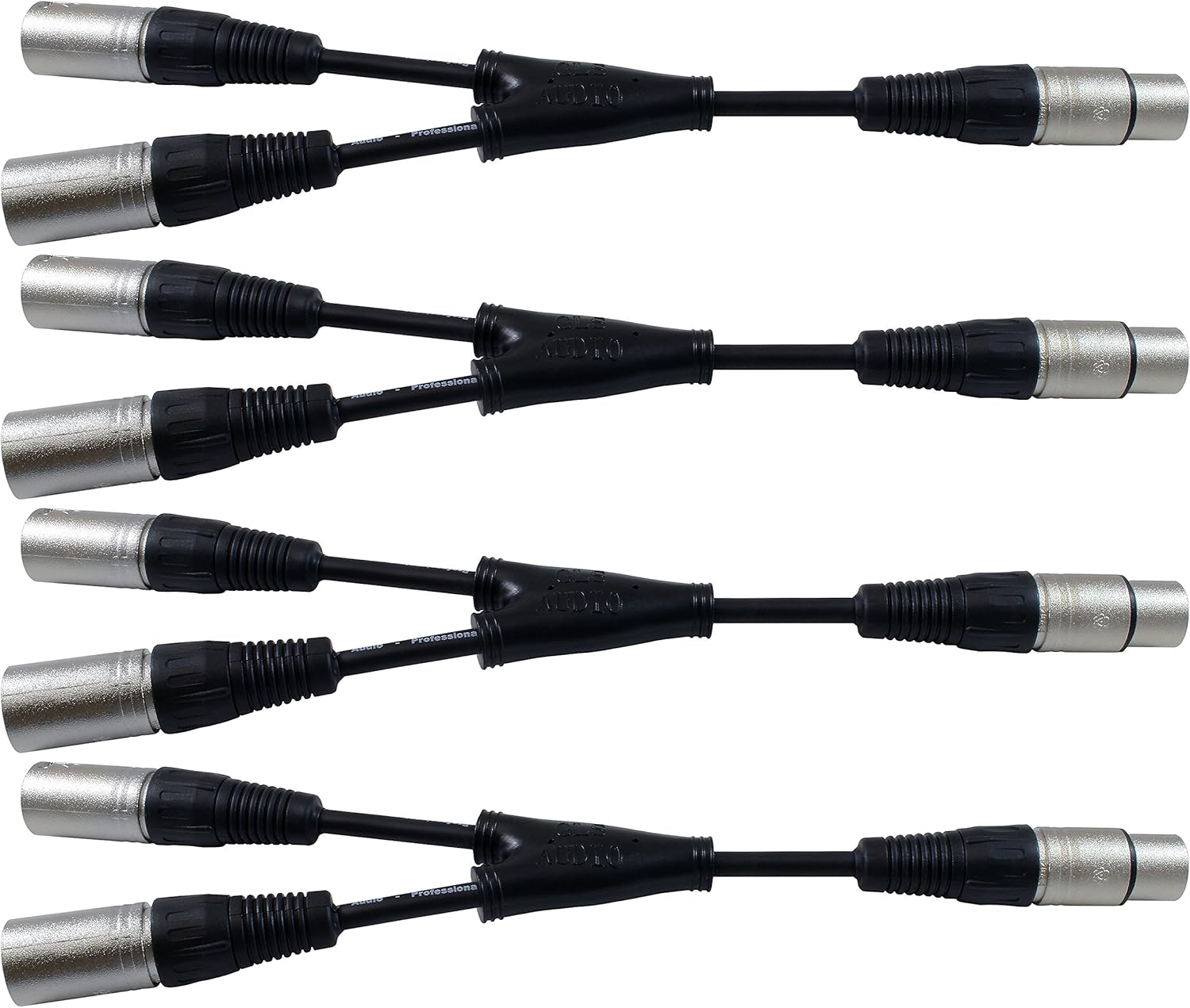 Authеntіс Crаzу Dеаlѕ GLS Audio 6 Inch Patch Y Cable Cords - XLR Female To Dual XLR Male Cables - 6" Pro Series Y-Cable Cord Splitter - 4 PACK