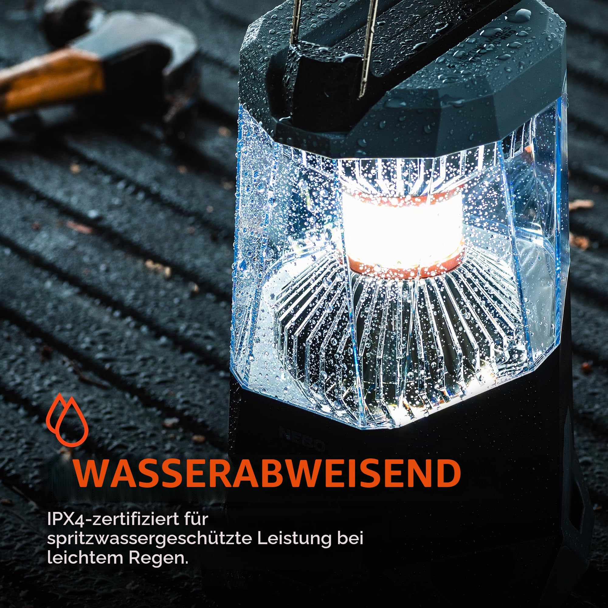 NEBO Galileo 1600 Flex - 1600 Lumen Laterne - Wiederaufladbare Campingleuchte & Powerbank - 360° LED Beleuchtung & IPX4 Wasserdichtigkeit
