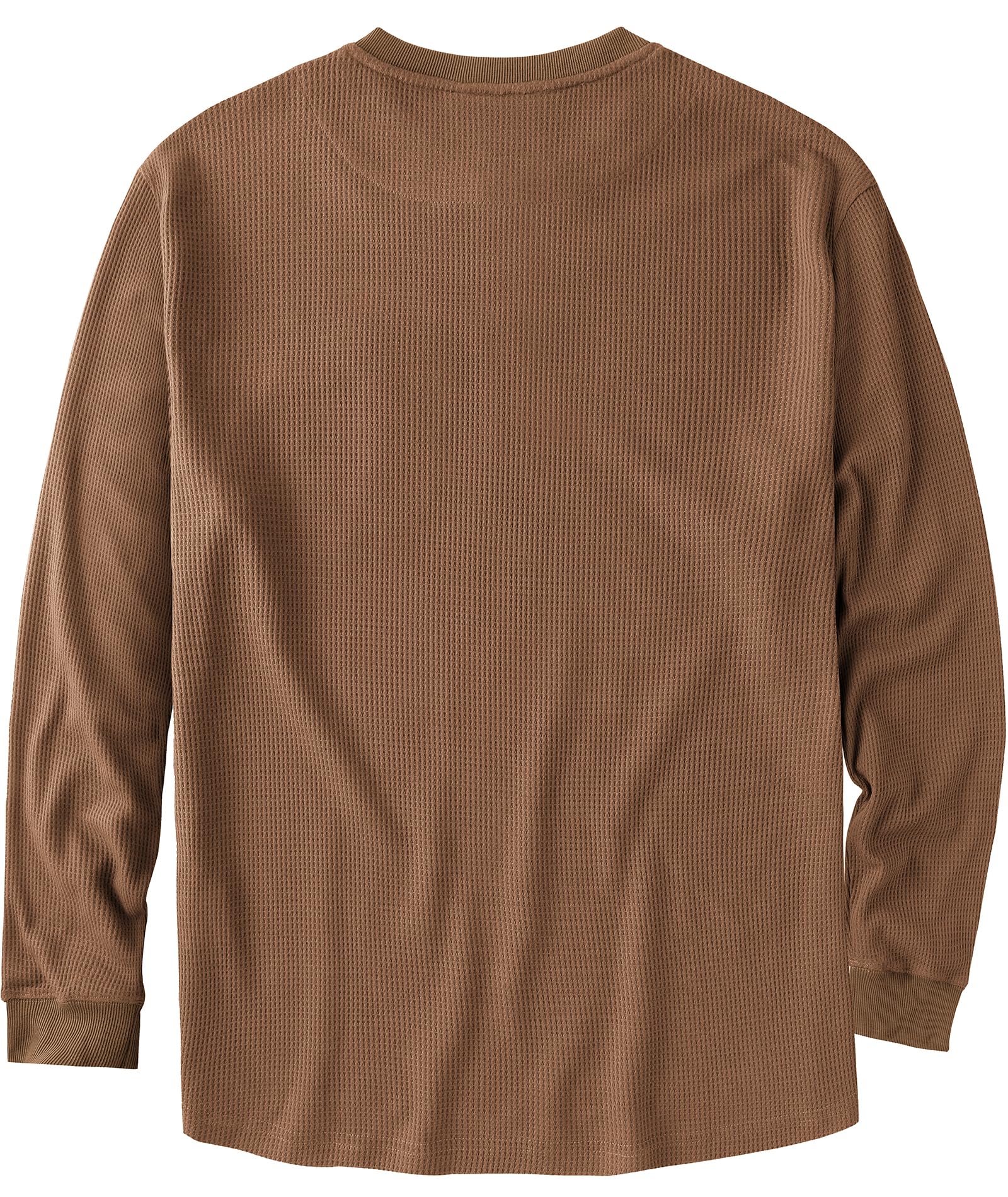 Zitysport Manches Longues Henley Shirt Hommes - Casual Gaufre Thermique Chemise Loisir 3 Boutons Classique T-Shirt avec Poche