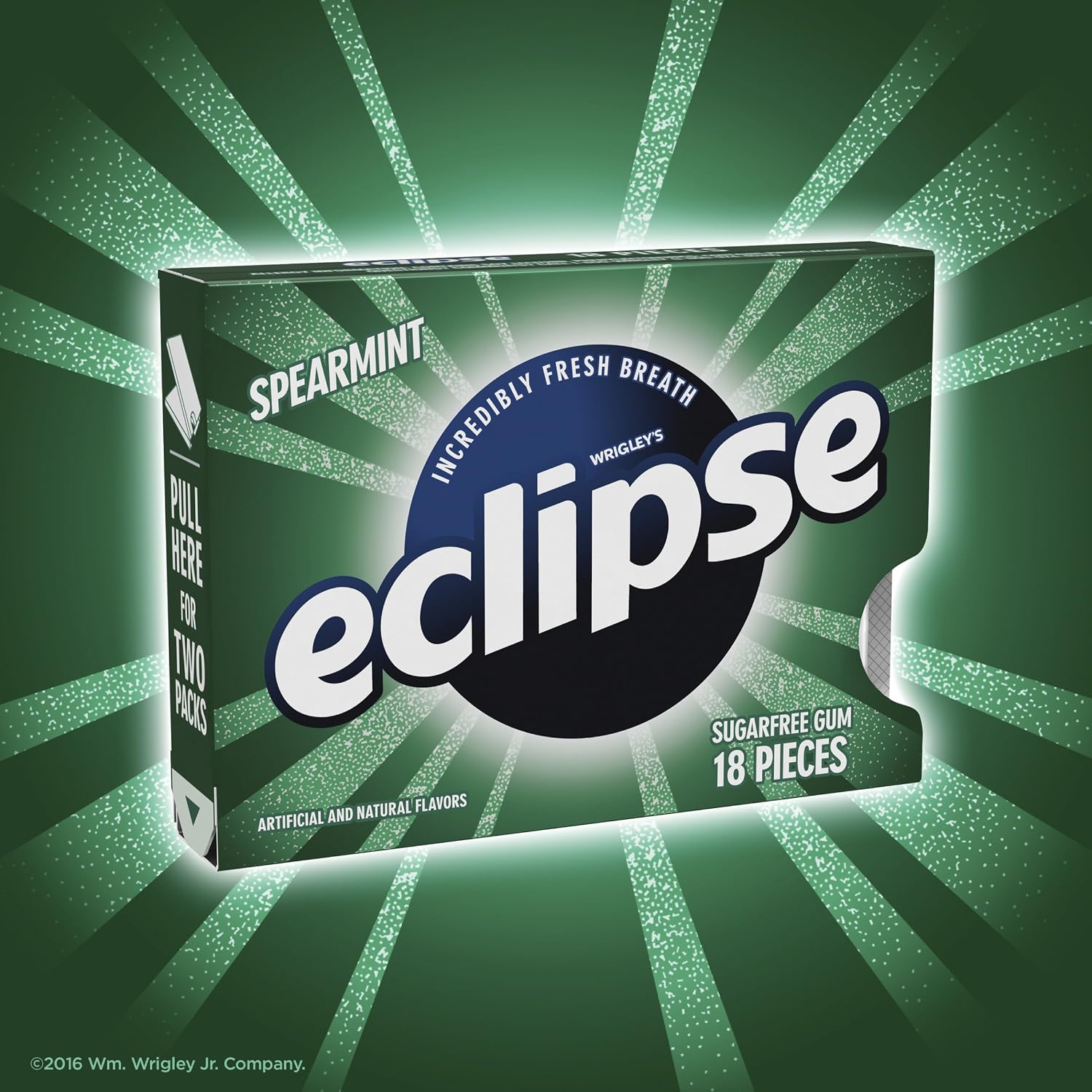 Eclipse Spearmint Sugarfree Gum, 3 Pack