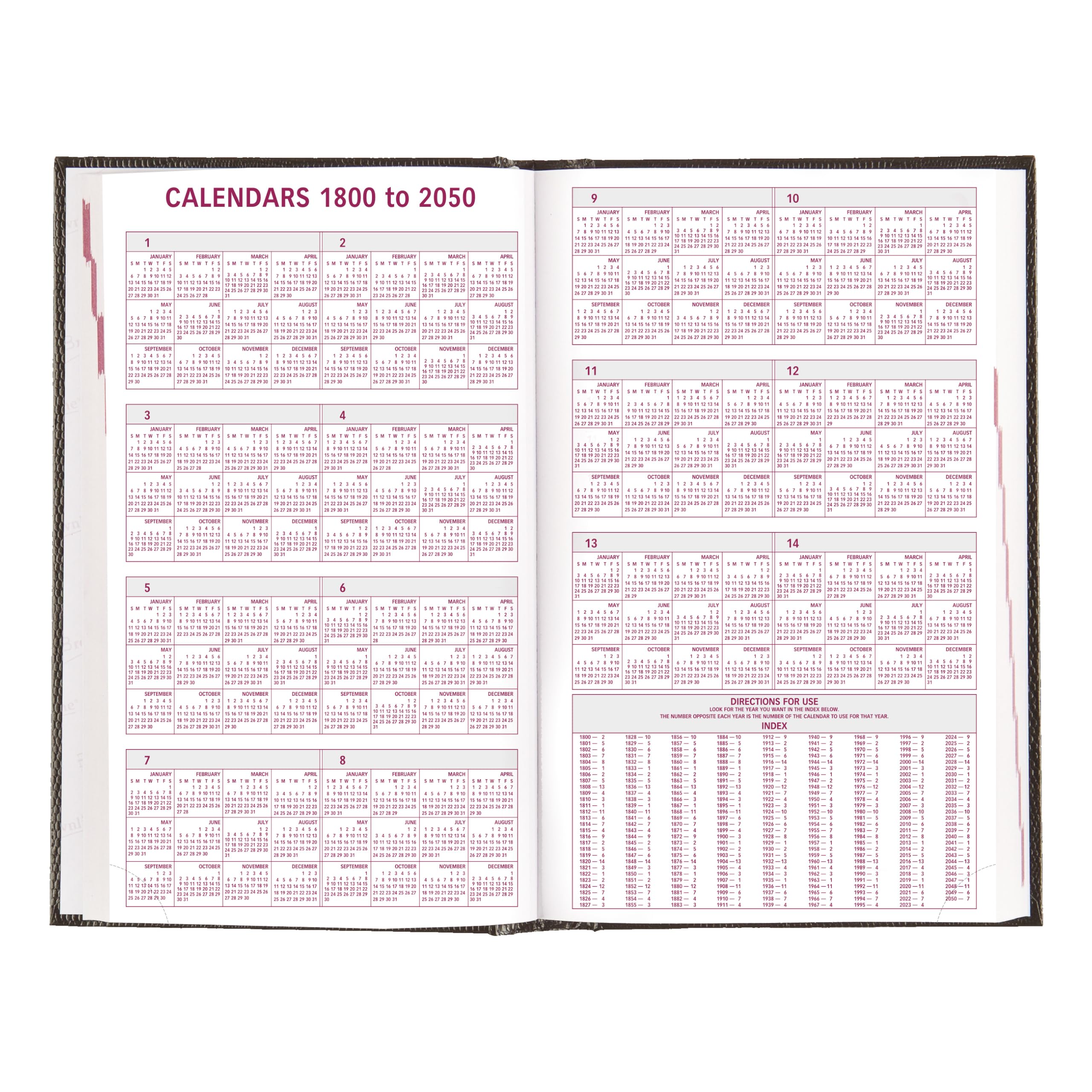 Brownline® - Agenda giornaliera/mensile tradizionale 2027, 12 mesi, da dicembre a gennaio, rilegatura a doppio filo, 20,3 x 12,7 cm, nero (CB634.BLK)