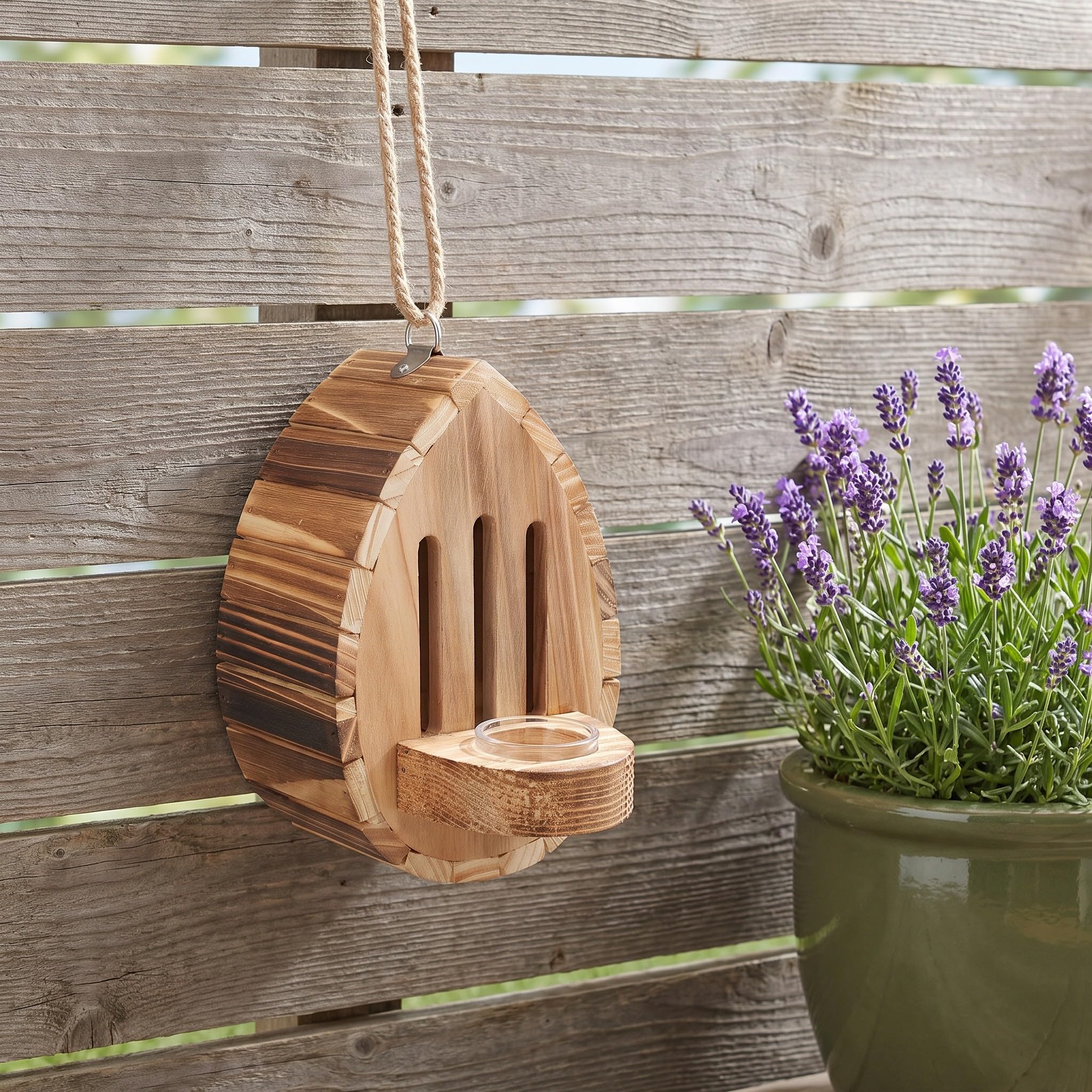 Veemoon 2er-Set Schmetterlingshäuser: Schmetterlingshäuser aus Holz mit Futterstelle – Hängende Gartendekoration – Nistkasten und Unterschlupf für Insekten, Schmetterlinge, Motten und Florfliegen