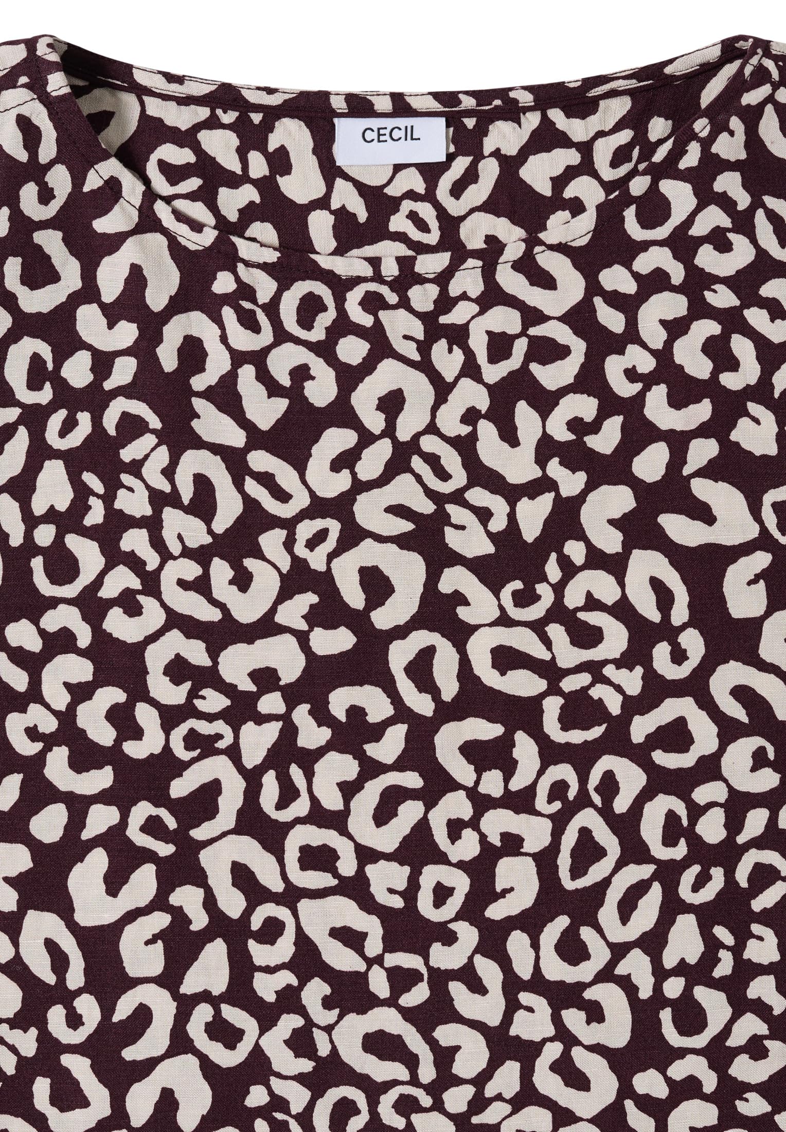 Cecil 1408946 Robe léopard en Lin mélangé Femme (Lot de 1)